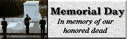 Memorial Day - May 30, 2000